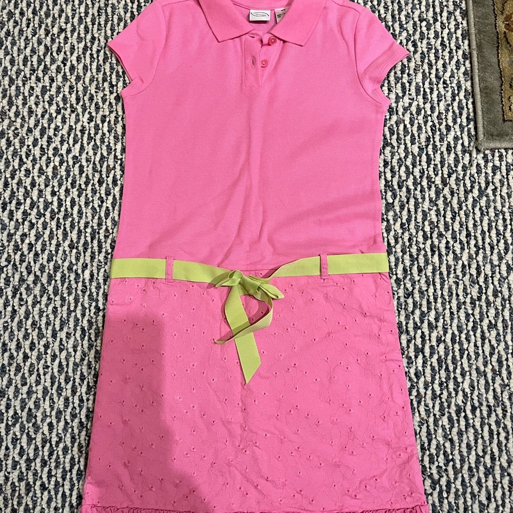 Lilly Pulitzer Pink Dress with Green Belt